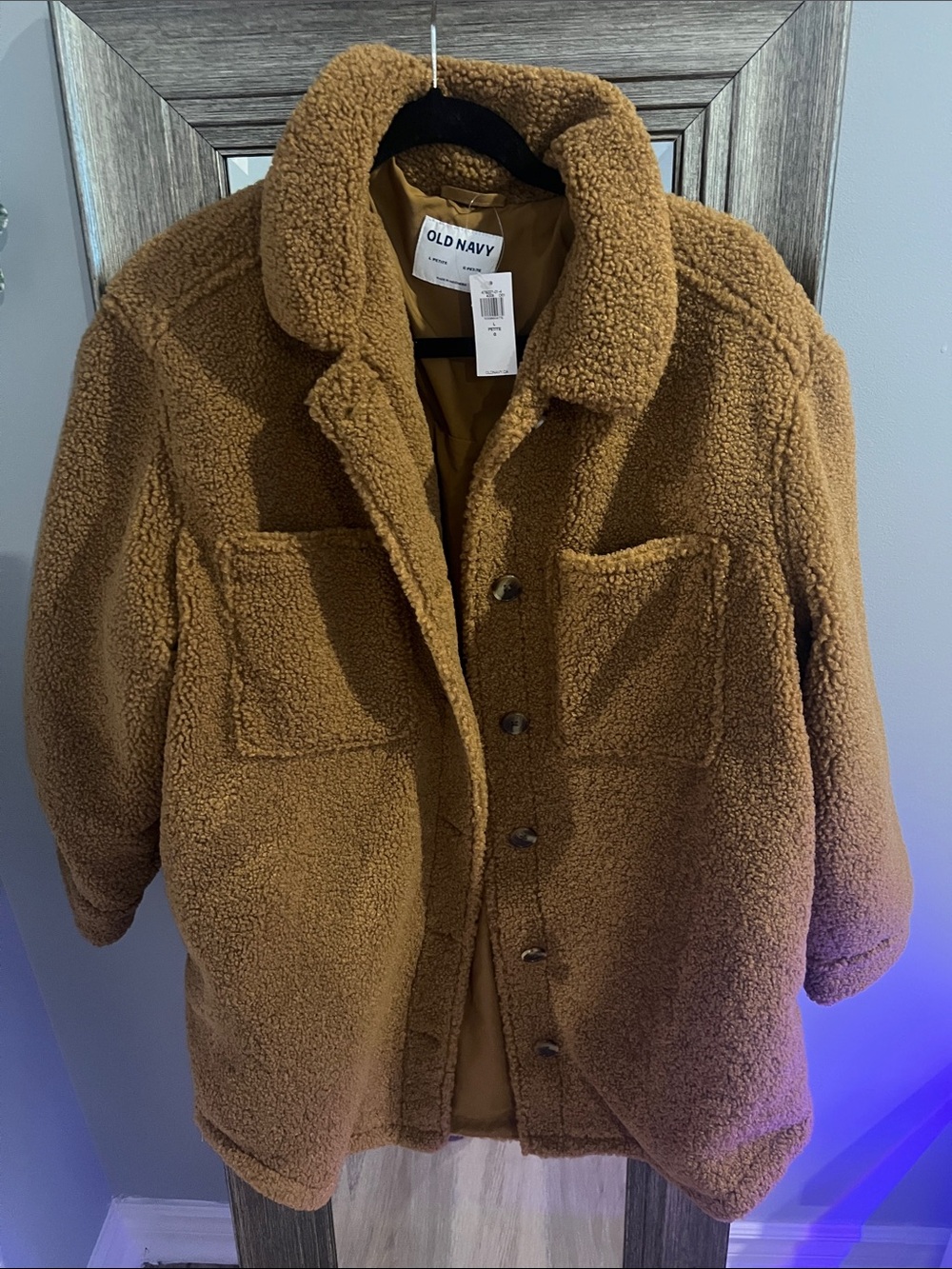 Old Navy Womens Teddy Sherpa Jacket - Brown